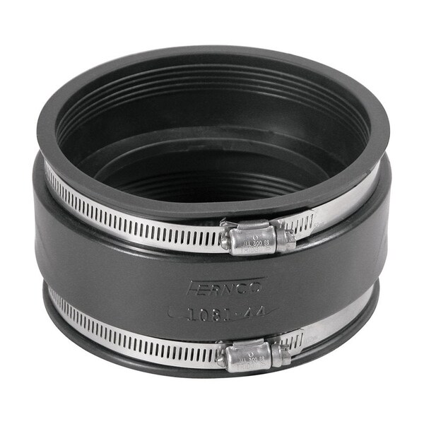 Fernco Schedule 40 4 in. Hub X 4 in. D Hub PVC Flexible Coupling 1 pk
